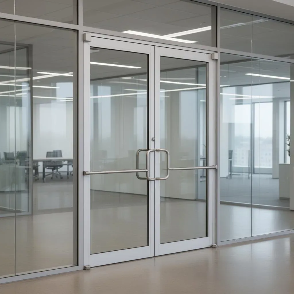 Commercial door installation